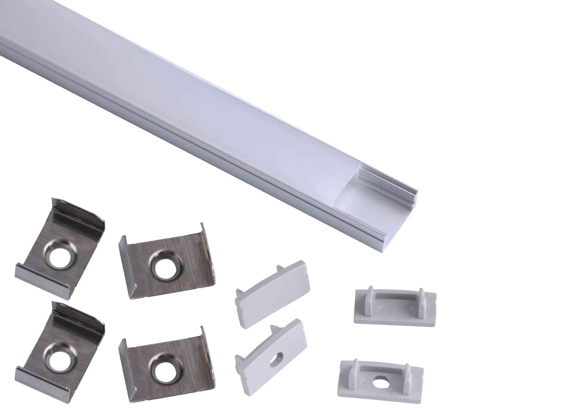 Tiras 2m, 17 x 8.5mm Aluminium Profile With Diffuser And Accessories M7383  Mantra Fusion Tiras LED Profile